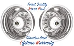 22.5" 10 Lug Hole Dual Wheel Simulator Rim Cover Hubcaps Stud Pilot Set (2). Fixed Price $427.53.