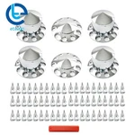 Axle Wheel Set For Semi Truck Chrome Abs 33MM Spiked Thread-on Nut. Fixed Price $115.15.
