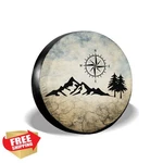 Cozipink Mountain Compass Spare Tire Cover Weatherproof Universal 16IN. Fixed Price $27.99.