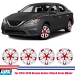 16" Hubcap White Lacquer Red Wheel Covers For 2013-2019 Nissan Sentra. Fixed Price $51.99.
