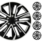 Hubcaps 16 Inch Set Of 4 Snap On Wheel Rim Covers Black Silver Bdk Replacement. Fixed Price $74.99.