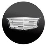 19329257 Black Cadillac Center Caps With Silver Crest One Fits Ats Cts Elr. Fixed Price $43.84.