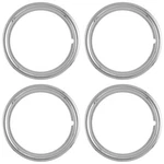 4 New 15' Chrome Steel Wheel Trim Rings Beauty Rims Glamour Edge Bands. Fixed Price $57.99.