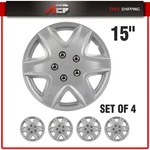 Inch Black Set Of 4 Wheel Covers Snap On Full Hub Caps Fit R15 Tire & Rim. Fixed Price $38.74.