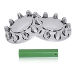 Kasong Chrome Abs Plastic Front Hub Caps Wheel Axle Covers With 33 Mm Screw O.... Fixed Price $80.40.