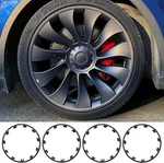 Tesla Model Y 21" Uberturbine Rim Protectors Kalofor Matte Black Wheel Covers 4P. Fixed Price $69.00.