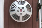 Oe Olds 13 In Hubcap, 1988-89 Calais, Firenza, # 4107. Fixed Price $22.00.