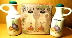 Concord Ceramic Oil And Vinegar Cruet Set With Cover Caps Original Box. Fixed Price $12.20.