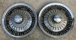 2 1971-75 Chevrolet Camaro, 71-76 Chevelle, Nova 14" Wire Spoke Hubcaps 3046. Fixed Price $40.00.