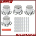Findmall 33MM Chrome Axle Covers With Hub Caps Lug Nuts Semi Truck Set Of 4. Fixed Price $89.89.