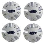 New Oem 00-01 Ford Focus 15" Wheel Silver Four Center Caps Hub Covers Blue Oval. Fixed Price $149.80.