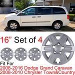 16" Set Of 4 Hubcaps For 2008-2016 Dodge Grand Caravan Wheel Rim Covers Bolt On. Fixed Price $49.99.