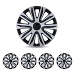 14" 10-SPOKES 5083 Style Silver Lacquer & Black Hubcaps Wheel Covers. Fixed Price $48.38.