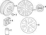 Genuine Nissan Wheel Cover 40315-7LA0B. Fixed Price $106.57.