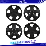 4 Pcs Black 15" Hub Caps Tire & Rim Wheel Covers Kit Fits All Makes Models. Fixed Price $36.54.