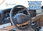 2005-2007 Ford F250 F350 Lariat Crew Quad -leather Steering Wheel Cover Black. Fixed Price $105.33.