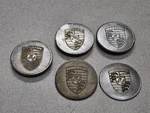Lot Of Used Original Porsche 356B 356C 356SC 911 912 914-6 Chrome Center Caps. Fixed Price $50.00.
