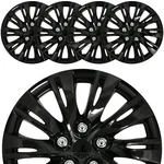 15" Set Of 4 Black Wheel Covers Snap On Full Hub Caps Fit R15 Tire & Steel Rim. Fixed Price $49.99.