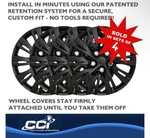 Cci Wheel Cover Inch Spoke Gloss Black Set Of 4 IWC103715BLK. Fixed Price $35.00.