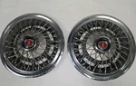 Set Of 2 1973-80 Ford Mustang Maverick Capri 14INCH Wire Spoke Hub Caps Oem. Fixed Price $125.00.
