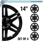 14" Set Of Covers Full Rim Snap On Hub Caps Fits R14 Tire & Steel Wheels. Fixed Price $34.51.