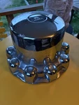 (1) Alcoa Lug Semi-dually Rear Wheel Center Cap Chrome Plastic P/n 087100. Fixed Price $75.00.