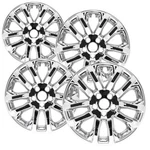 Set Of 4 Chrome 17 Inch Impostor Wheel Skins For 19-22 Jeep Cherokee Rim Covers. Fixed Price $68.95.