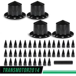 New Rear Wheel Axle Hub Cover Kit 33MM Spiked Semi Abs Plastic Satin Black. Fixed Price $110.43.