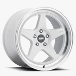 Esr CR5 18X10.5 +30 5X114.3 Gloss White Machine Lip (set Of 4). Fixed Price $1240.00.