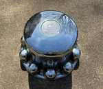 (1) Alcoa Chrome Lug Semi-dually Rear Wheel Center Cap, One Piece, 087100. Fixed Price $125.00.