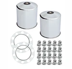 22.5" 10 Lug 33MM Nuts Eagle Flight Stainless Steel Rear Wheel Axle Trim Kit. Fixed Price $125.00.