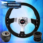 320MM Black Fusion Style Steering Wheel + Hub Extender For 1992-1995 Civic. Fixed Price $52.99.