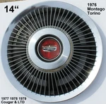 1976 1977 1978 1979 Ford Ltd Torino Mercury Cougar+ 14" Oem Hubcap Wheel Cover. Fixed Price $39.99.