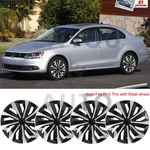 For Vw Jetta 15" Set Of 4 Wheel Rims Covers Hubcaps Fits R15 Tire Steel. Fixed Price $61.75.