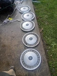 Of Oem 1983-1985 13" Dodge Aries Reliant Wheel Covers Hubcaps (set 1). Fixed Price $80.00.