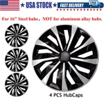 4 Pack 16" Inch Wheel Covers Snap On Full Hub Caps Fit For R16 Tire & Steel Rim. Fixed Price $35.98.