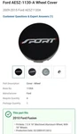New Genuine Ford Fusion Wheel Center Cap Cover Set (X4) (2009-2015) Oe AE5Z1130A. Fixed Price $40.00.