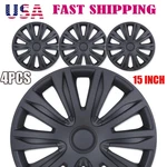 15" Set Of 4 Black Matte Wheel Covers Snap On Hub Caps Fit R15 Tire+steel Rim. Fixed Price $41.99.