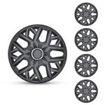 Universal 14" Wheel Covers Set Of Hubcaps - Matte Black Snap On With Rings. Fixed Price $42.99.
