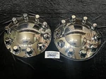 (2) Chrome Front Axle Wheel Hub Covers 33MM Nut Semi Truck United Pacific 10257. Fixed Price $68.03.