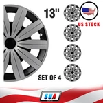 4X Fits All Makes Models 13 Inch Trim Black Silver Pp Hub Caps Wheel Covers Kit. Fixed Price $27.48.