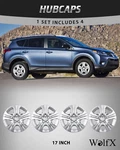 17" Hubcap Chrome Wheel Covers Snap On For 2013-2018 Toyota RAV4 R17 Steel. Fixed Price $53.99.