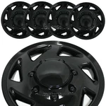 4 Black E150 E250 Econoline Van 16" Full Wheel Covers Hub Caps Rim Simulators. Fixed Price $99.99.