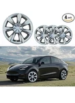 For Tesla Model Y 2019-2024, Inch Abs Hubcaps, Silver, Set Of. Fixed Price $45.00.