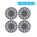 15IN Matte Black Set Of 4 Wheel Covers Snap On Full Hub Caps R15 Tire&steel Rim. Fixed Price $41.99.