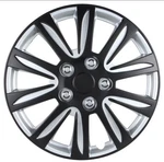 Pilot Automotive Wheel Covers Hubcaps Set Black Gray WH546-15B-BS. Fixed Price $49.89.