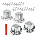 Chrome Rear Axle Wheel Cover Spike 33MM Abs Plastic Lug Nut Screw-on. Fixed Price $82.52.