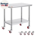 Mophorn Stainless Steel Work Table 36X24 Inch With Wheels, Casters Heavy Duty. Fixed Price $138.43.