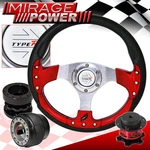 Quick Release + Hub Extender Red Fusion Style Steering Wheel For 93-97 Del Sol. Fixed Price $62.99.