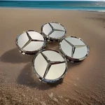 Set Of 4 75MM Wheel Center Rim Hub Caps For Mercedes-benz Silver Chrome Star. Fixed Price $22.99.